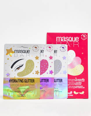 MasqueBAR Holographic Glitter Eye Patches 3 Pairs