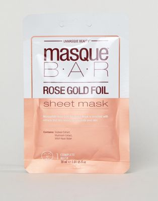 MasqueBAR Rose Gold Foil Moisturizing Sheet Mask - ASOS Price Checker