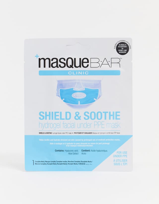 MasqueBAR Shield & Soothe Hydrogel Hyaluronic Acid & Aloe Vera infused Facial Mask