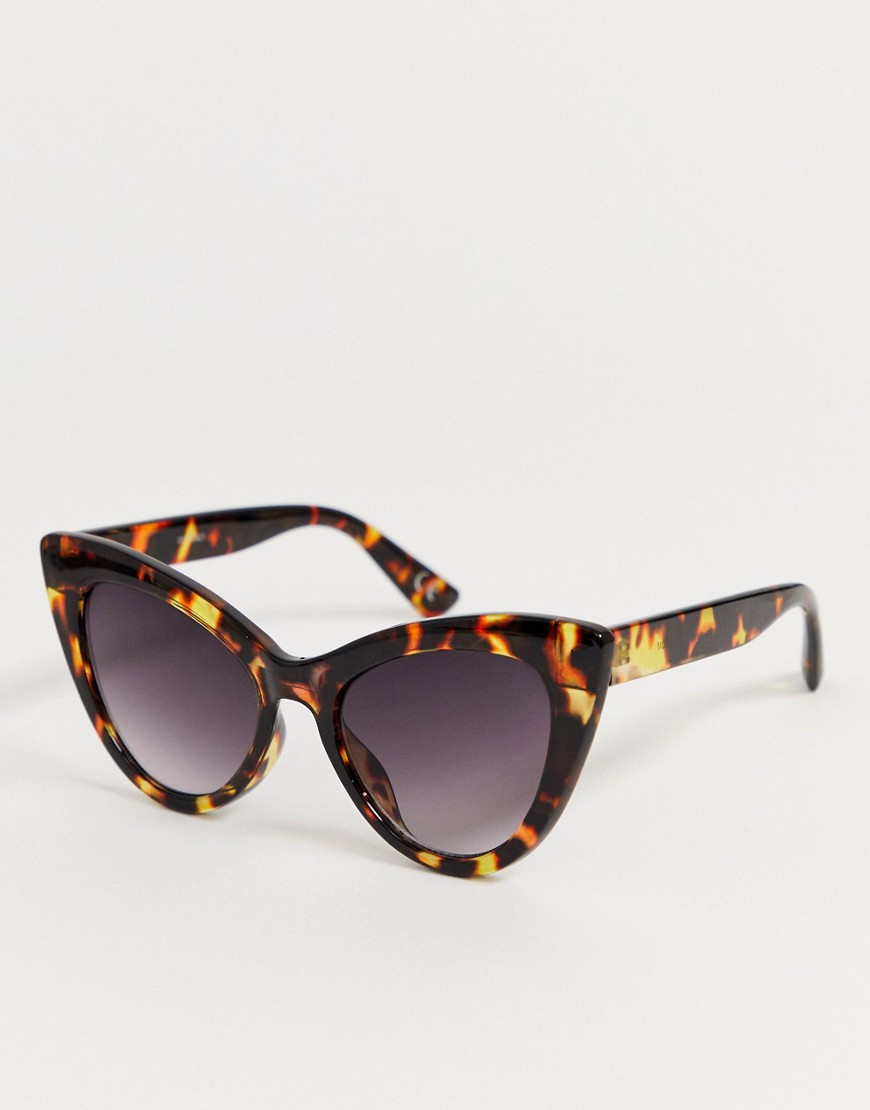 фото Массивные черепаховые солнцезащитные очки \"кошачий глаз\" asos design-коричневый
