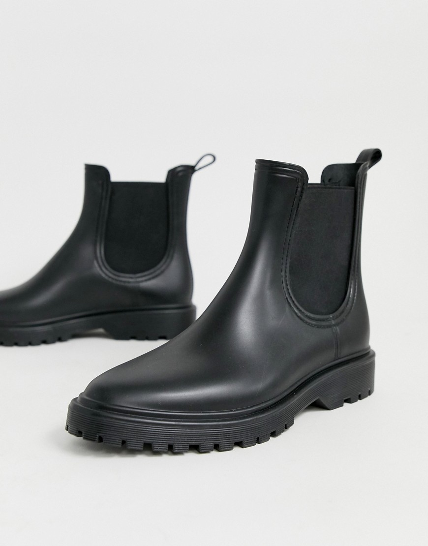 фото Массивные непромокаемые ботинки челси asos design-черный