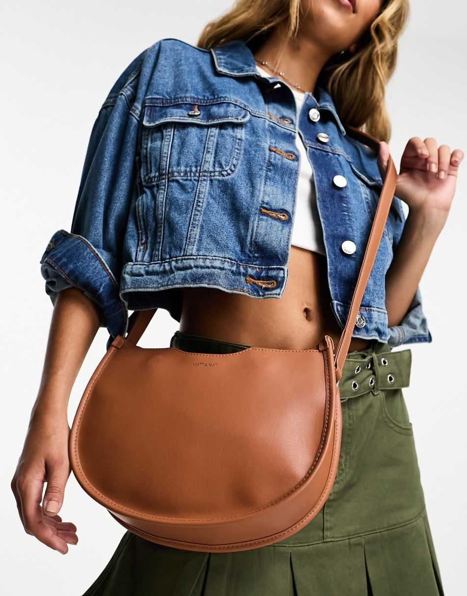 Vegan leather best sale saddle bag