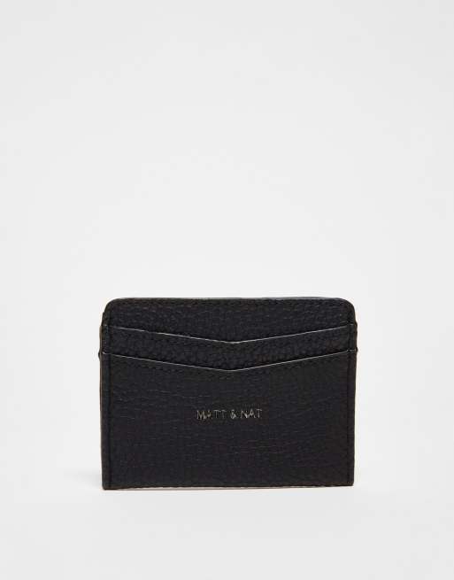 Matt & nat - Junya - Porta carte in pelle vegan nera 