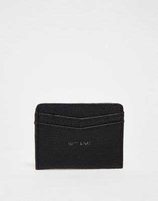 Matt & Nat Junya vegan leather cardholder in black  - ASOS Price Checker
