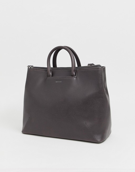 Matt & Nat structured tote bag in charcoal