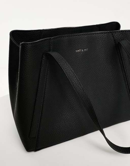 Matt & Nat Zoey vegan-friendly leather tote bag in black , 2 of 4