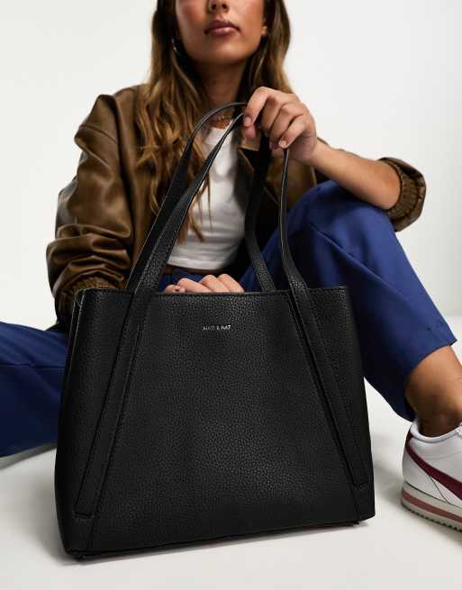 Matt Nat Zoey Vegan leren tote in zwart ASOS