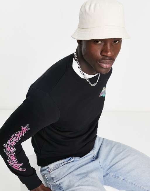 Maui and Sons - Sort sweatshirt med rund hals 