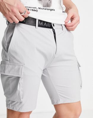 Mauvais cargo shorts in grey