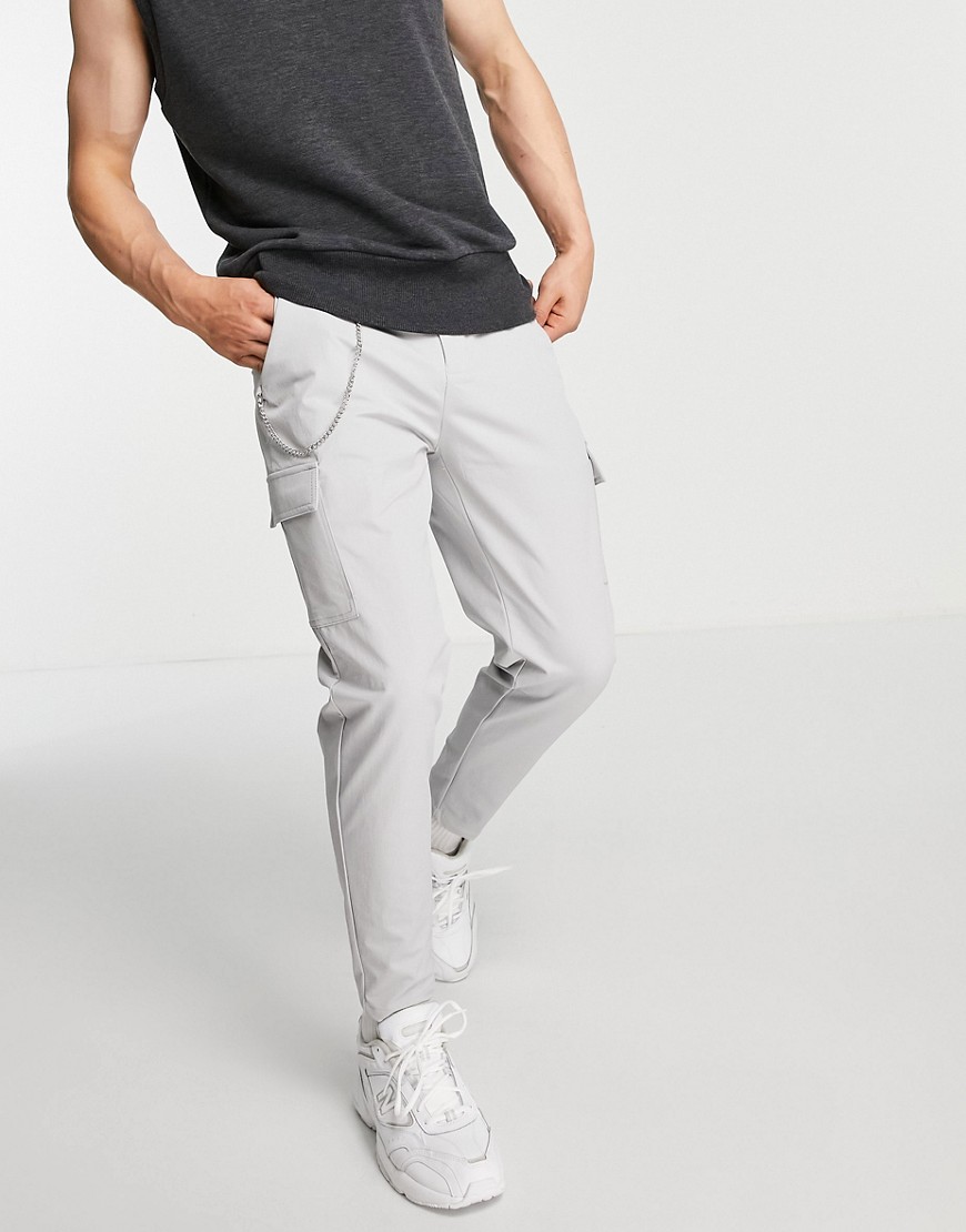 Mauvais cargo smart trousers in grey