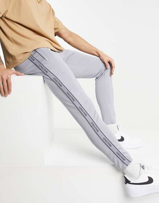 Mauvais co-ord joggers with tape detail in grey