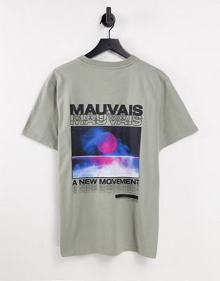 T-shirts et débardeurs Mauvais - Future Space - T-shirt imprimé - Vert délavé