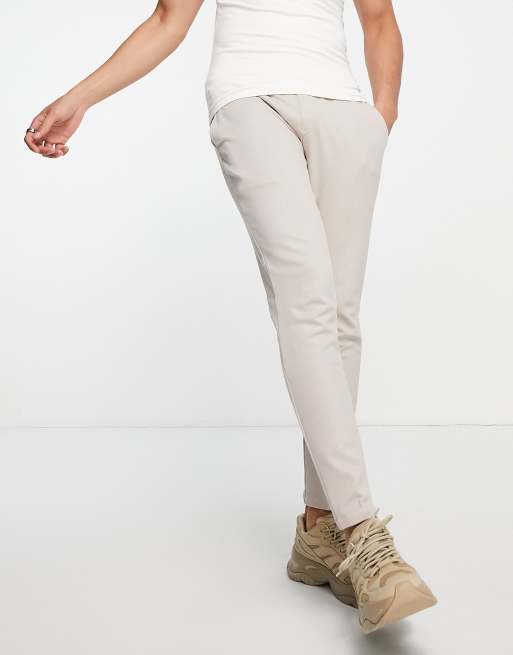 Mauvais ribbed smart joggers co-ord in beige