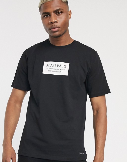 Mauvais t-shirt with box logo in black