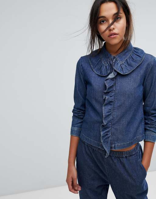 Max&Co - Ensemble jean et chemise volantée en jean, 2 de 3