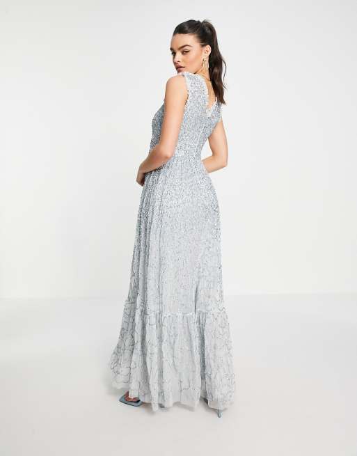 Maya all over 2025 embellished maxi dress