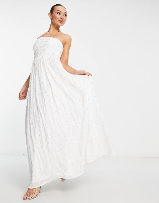 Maya bandeau princess maxi bridal gown in ivory