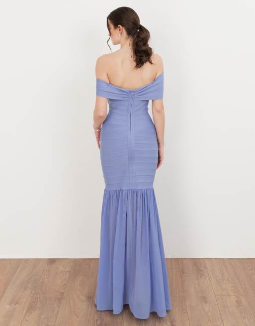 Maya Bardot bandage maxi dress in wisteria blue, 2 of 4