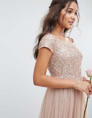 maya curve bardot maxi dress