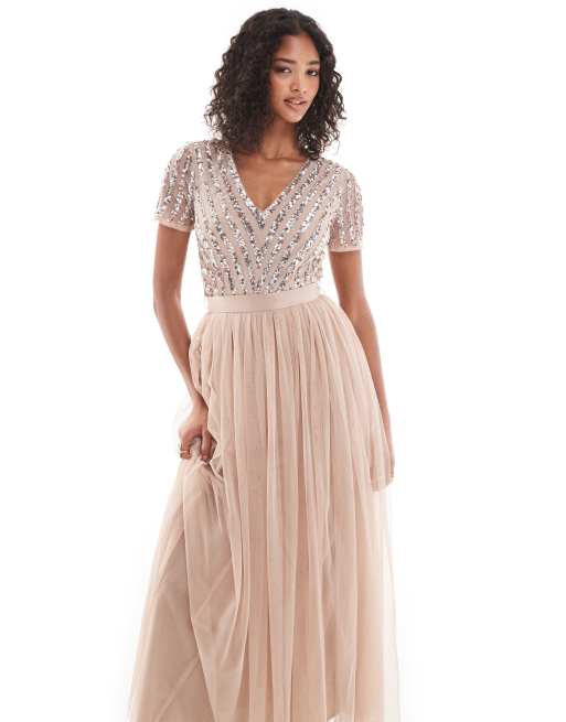 Asos taupe blush bridesmaid dresses online