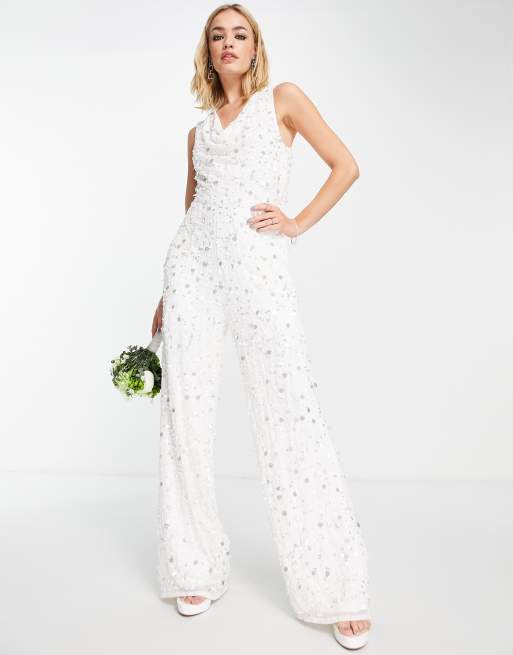 Asos bridal jumpsuit best sale