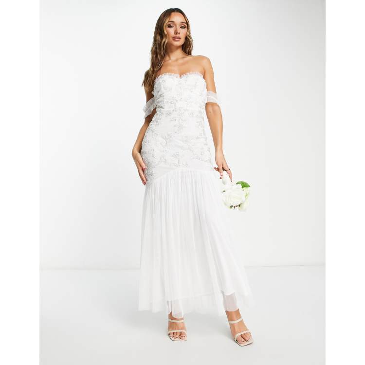 Maya bridal mermaid skirt maxi dress in ivory
