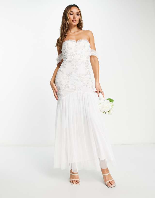 Maya bridal mermaid skirt maxi dress in ivory