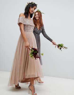 taupe blush flower girl dresses