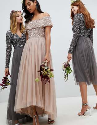 asos taupe blush bridesmaid dresses