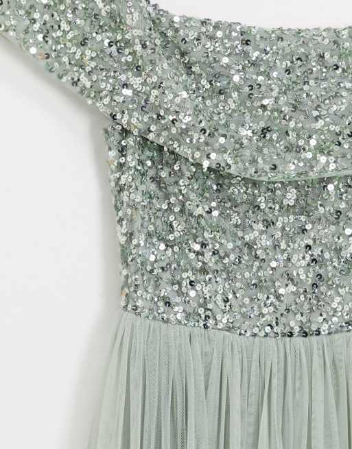 Asos glitter bridesmaid dress deals