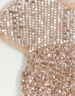 taupe sequin top