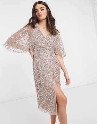 taupe sequin dress