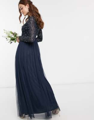 asos bridesmaid navy