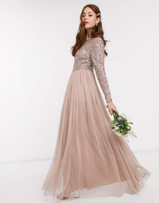 asos sparkly bridesmaid dress