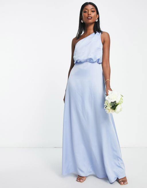 MELISA LACE BACK PADDED SHIRRED MAXI DRESS (SAPPHIRE BLUE)