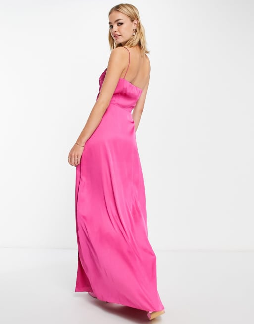 Fuchsia pink sales bridesmaid dress