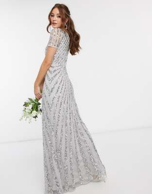 all over embellished maxi dress