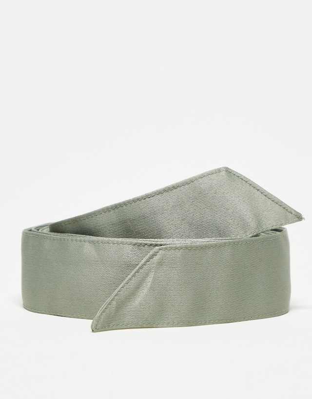 Maya Bridesmaid satin belt in sage green - part of a set