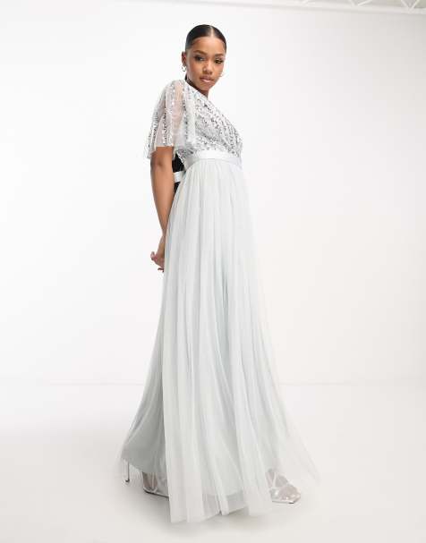 Grey maxi hotsell dresses for weddings