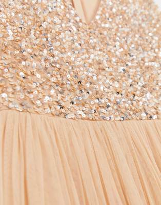 asos peach maxi dress