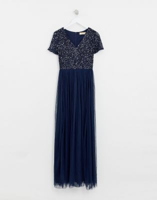 asos maya dress navy