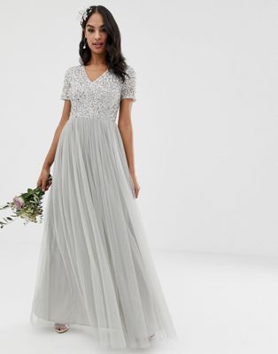 Asos Silver Bridesmaid Dress Online ...