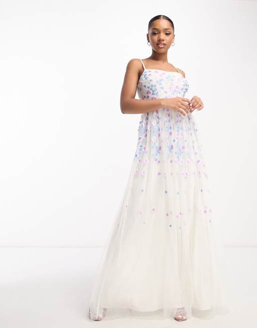 Wildflowers embroidered hot sale maxi dress