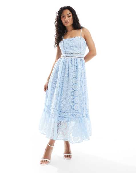 Maya Cami midi dress in light blue