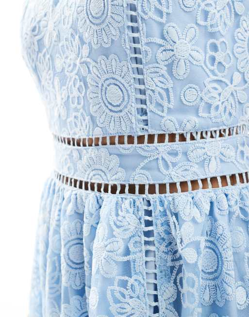Maya Cami midi dress in light blue, 3 of 4