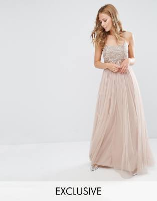 maya tulle maxi dress