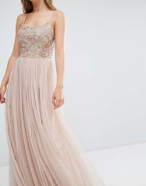 Maya cami strap maxi dress with tulle skirt and embellishment | ASOS