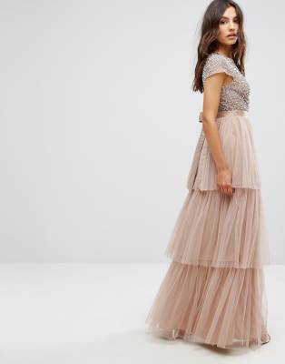 maya cape maxi dress