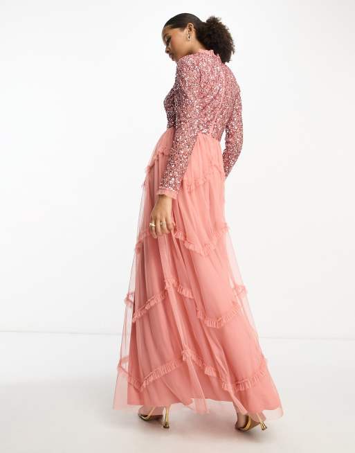 Full skirt maxi dress clearance uk