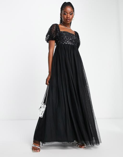 Delicate sequin 2024 maxi dress